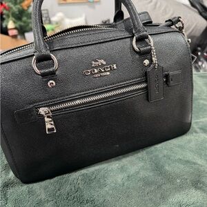 Coach Rowan satchel with silver hardware